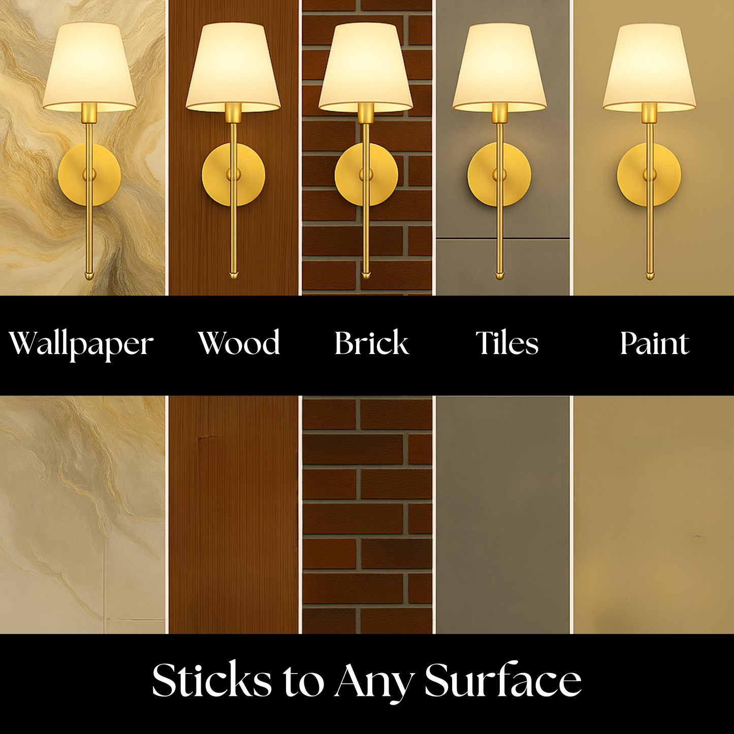 Astra Wireless Adhesive Wall Sconce