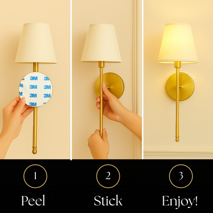 Astra Wireless Adhesive Wall Sconce